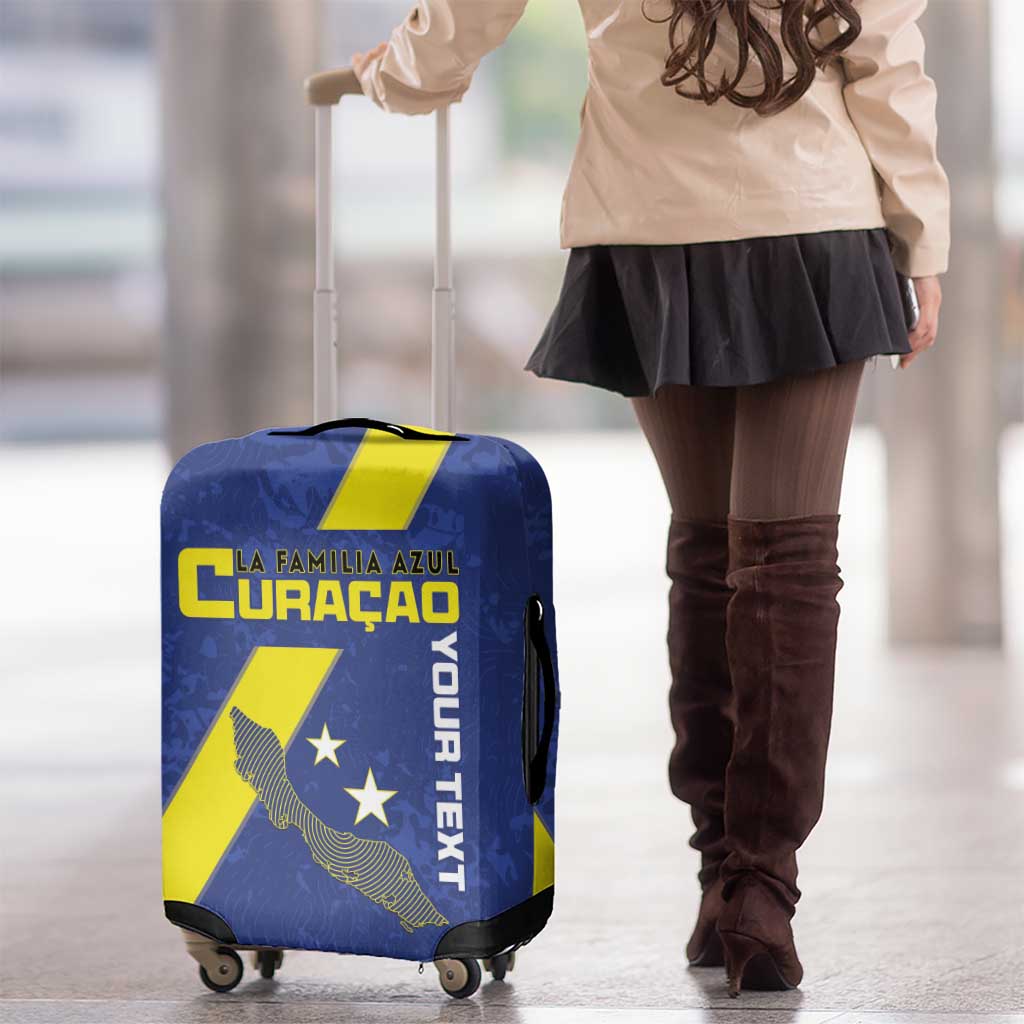Custom Curacao Football Luggage Cover Go La Familia Azul