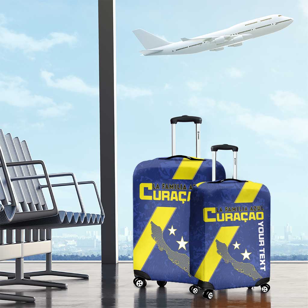 Custom Curacao Football Luggage Cover Go La Familia Azul