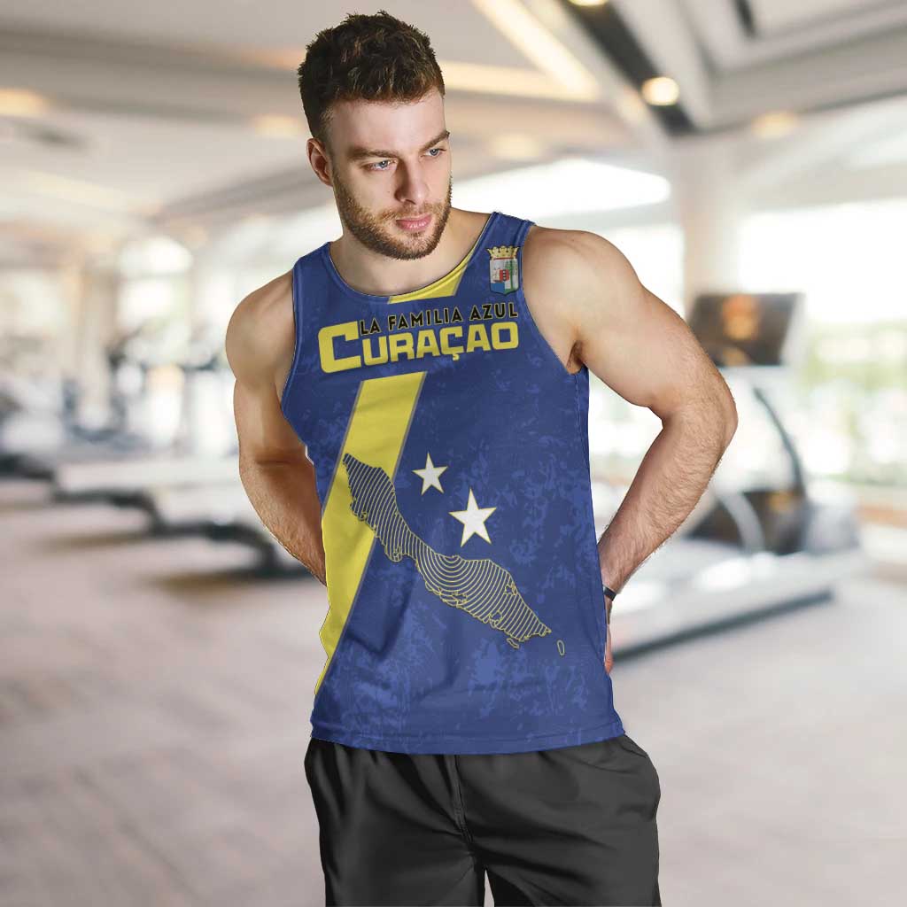 Custom Curacao Football Men Tank Top Go La Familia Azul