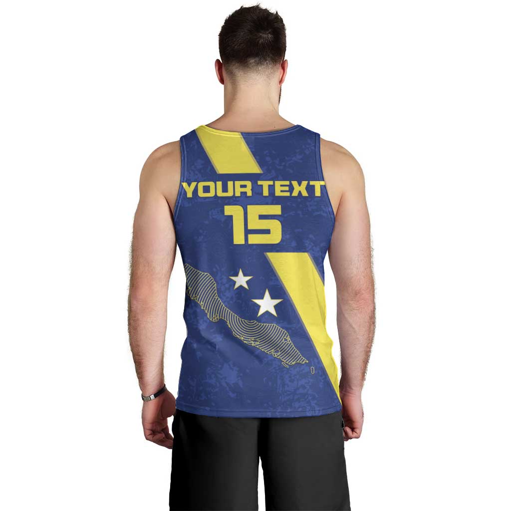 Custom Curacao Football Men Tank Top Go La Familia Azul