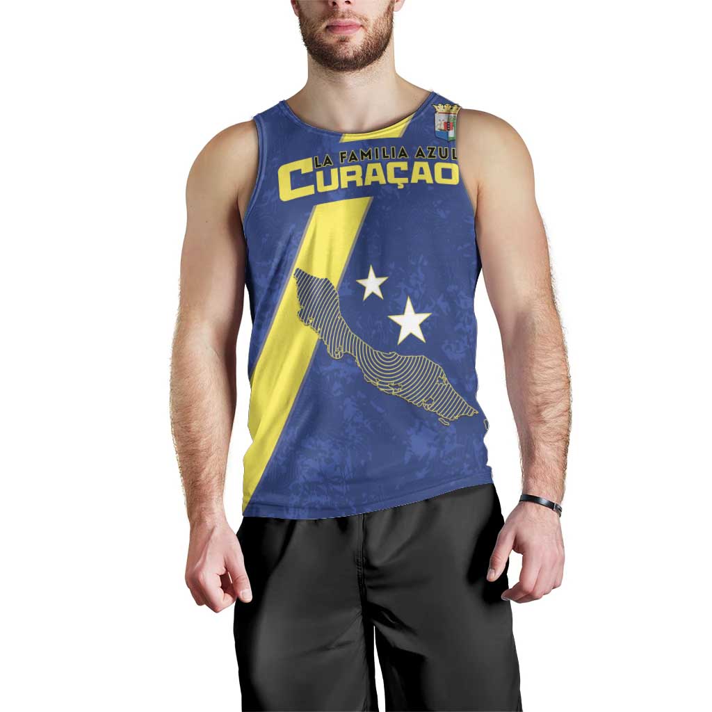 Custom Curacao Football Men Tank Top Go La Familia Azul