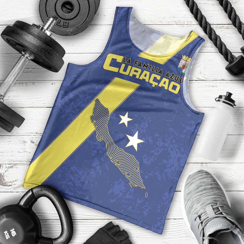 Custom Curacao Football Men Tank Top Go La Familia Azul