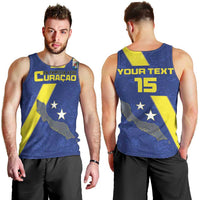 Custom Curacao Football Men Tank Top Go La Familia Azul
