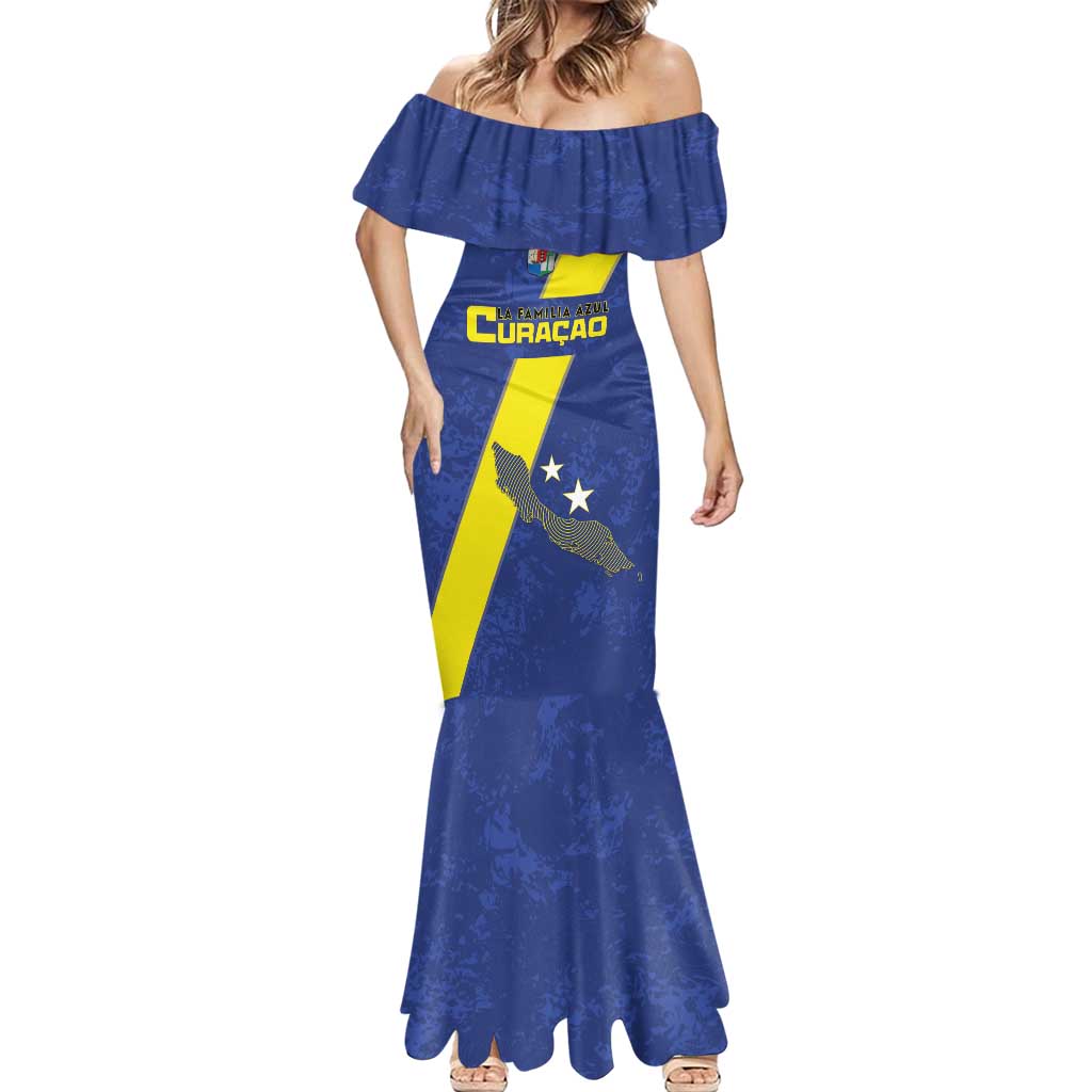 Custom Curacao Football Mermaid Dress Go La Familia Azul