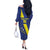 Custom Curacao Football Off The Shoulder Long Sleeve Dress Go La Familia Azul