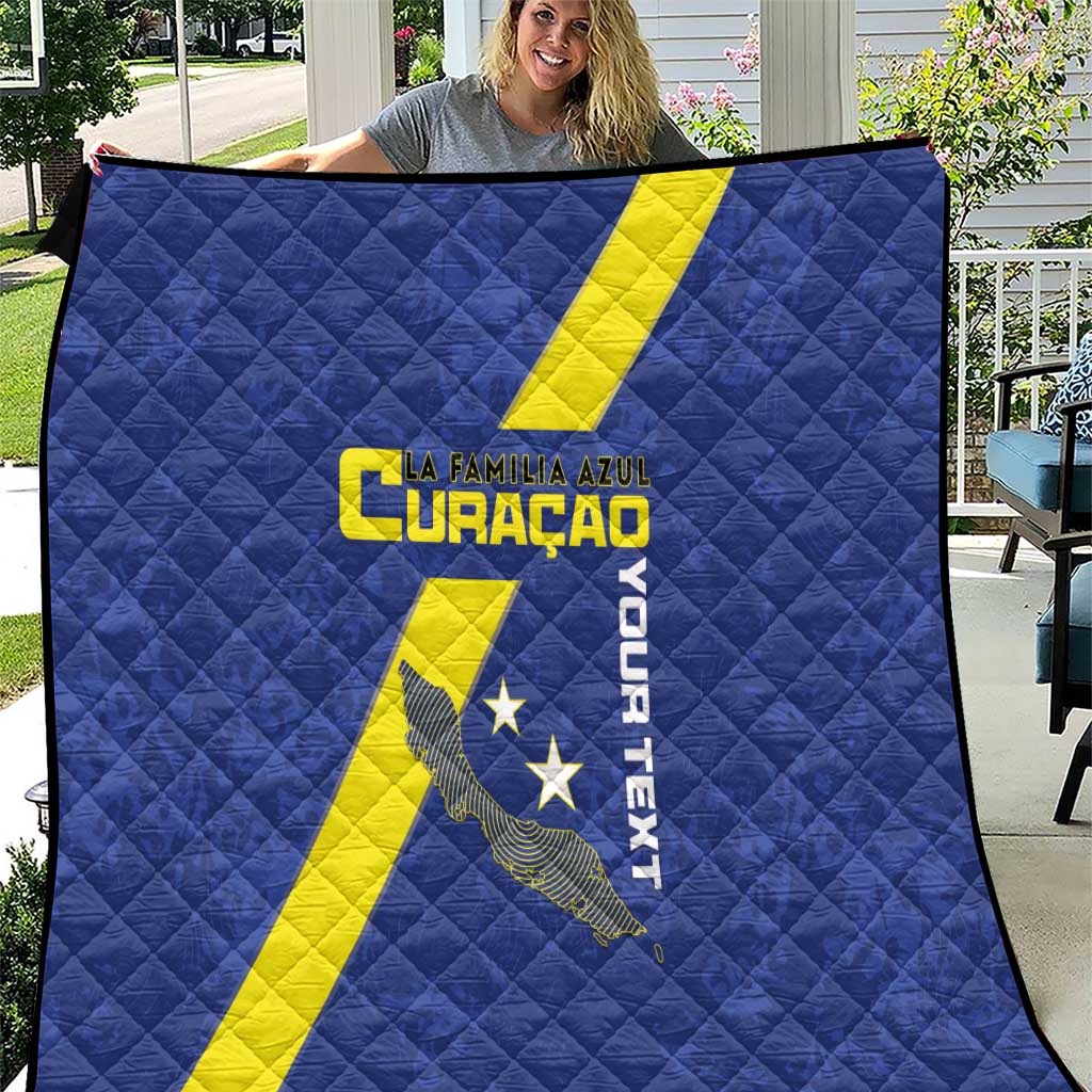 Custom Curacao Football Quilt Go La Familia Azul