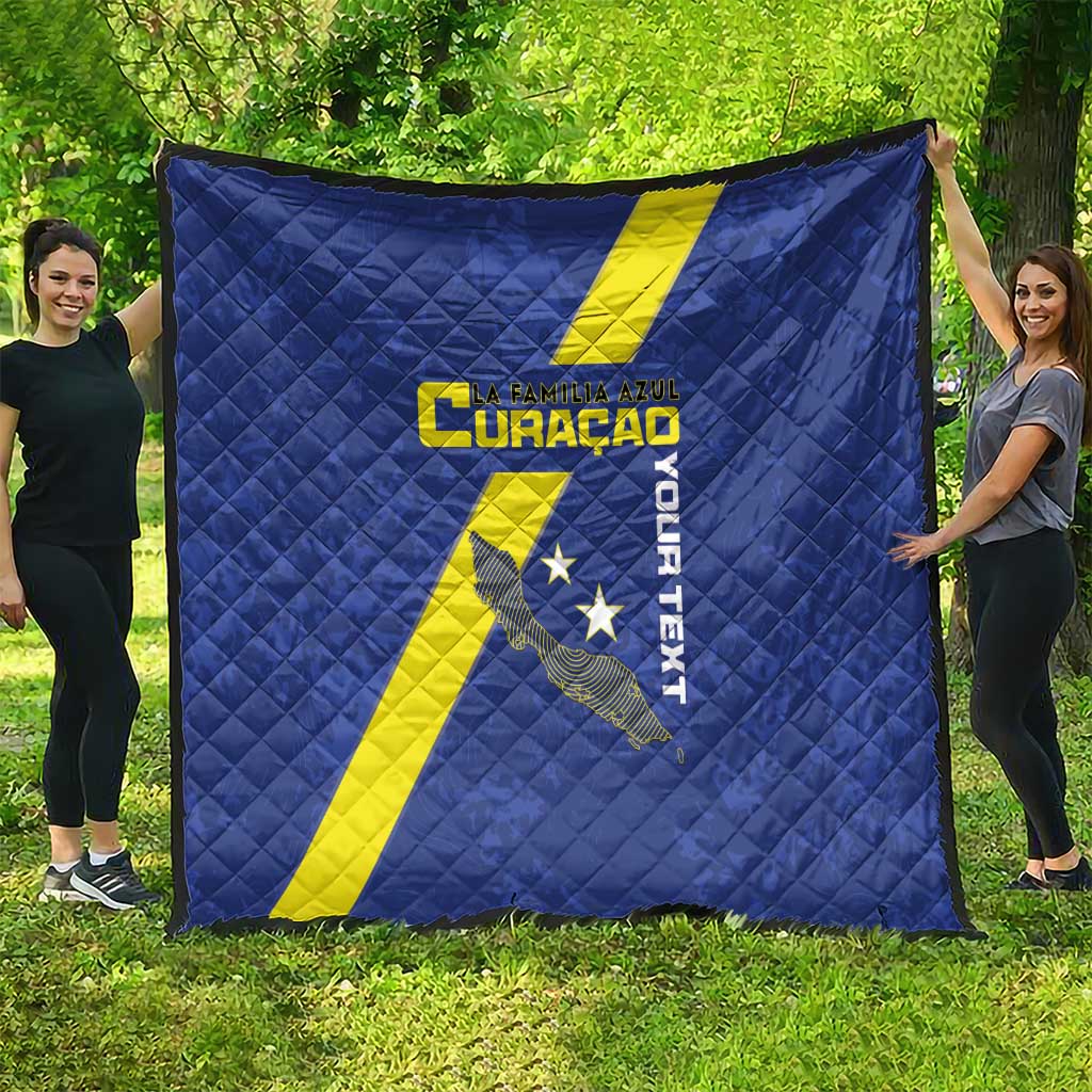 Custom Curacao Football Quilt Go La Familia Azul