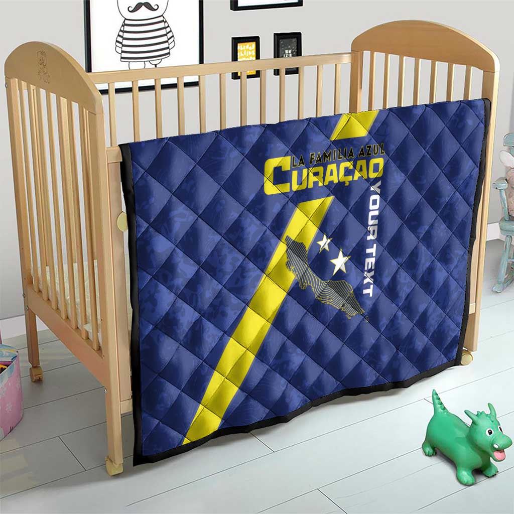 Custom Curacao Football Quilt Go La Familia Azul