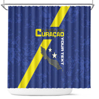 Custom Curacao Football Shower Curtain Go La Familia Azul