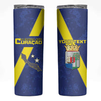 Custom Curacao Football Skinny Tumbler Go La Familia Azul