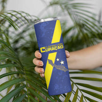 Custom Curacao Football Skinny Tumbler Go La Familia Azul