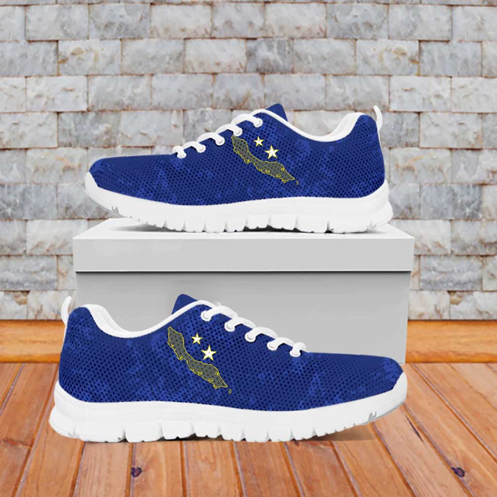 Custom Curacao Football Sneakers Go La Familia Azul