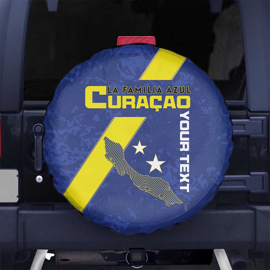Custom Curacao Football Spare Tire Cover Go La Familia Azul