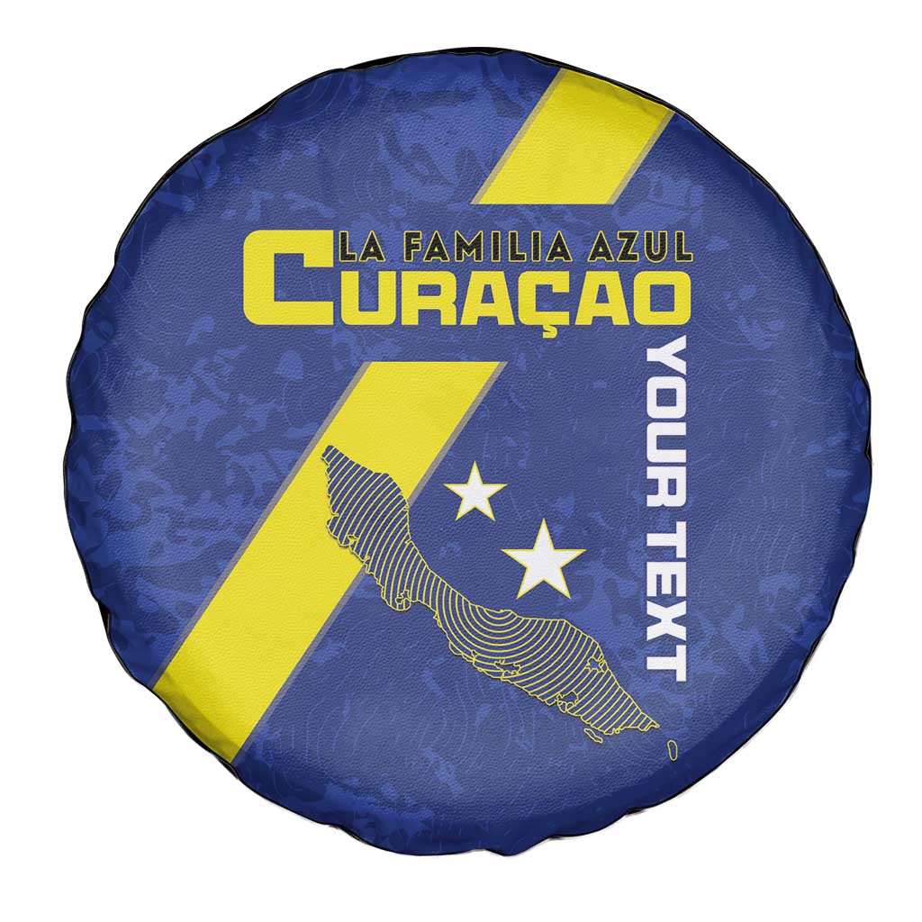 Custom Curacao Football Spare Tire Cover Go La Familia Azul