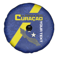 Custom Curacao Football Spare Tire Cover Go La Familia Azul