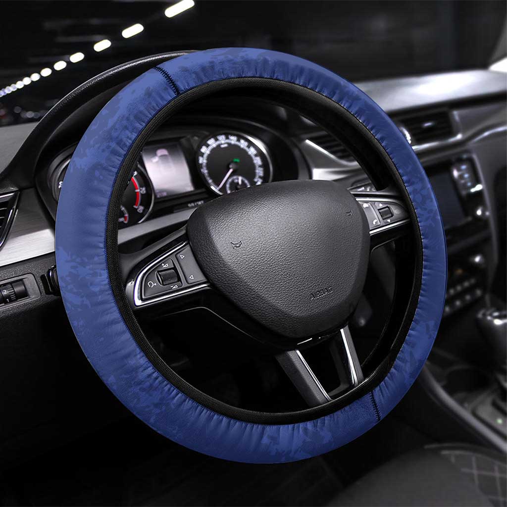 Curacao Football Steering Wheel Cover Go La Familia Azul