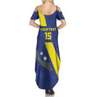 Custom Curacao Football Summer Maxi Dress Go La Familia Azul
