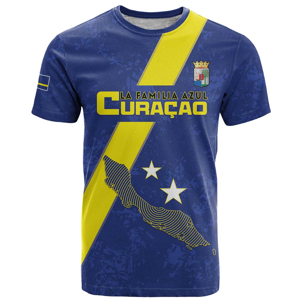 Custom Curacao Football T Shirt Go La Familia Azul