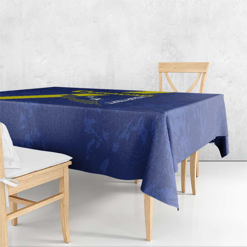 Custom Curacao Football Tablecloth Go La Familia Azul