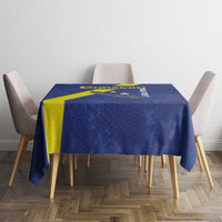 Custom Curacao Football Tablecloth Go La Familia Azul