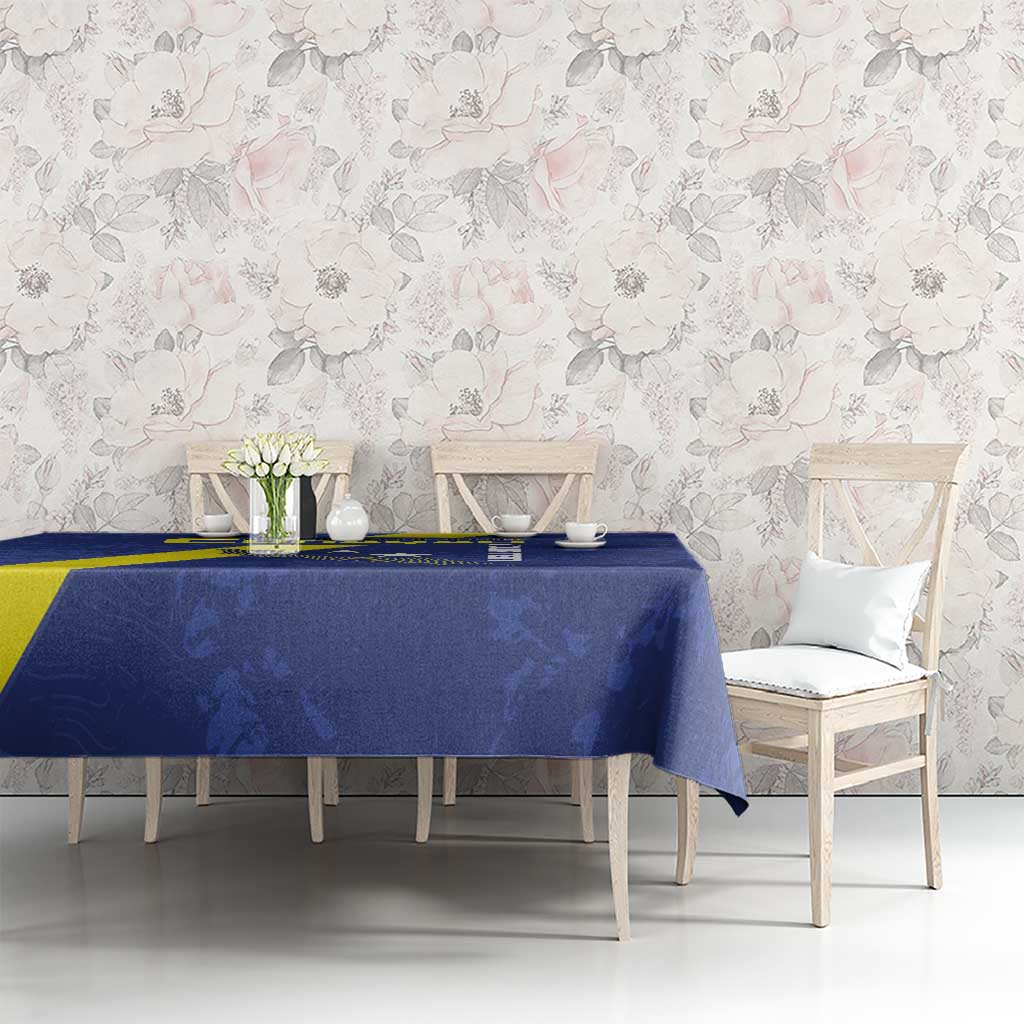 Custom Curacao Football Tablecloth Go La Familia Azul