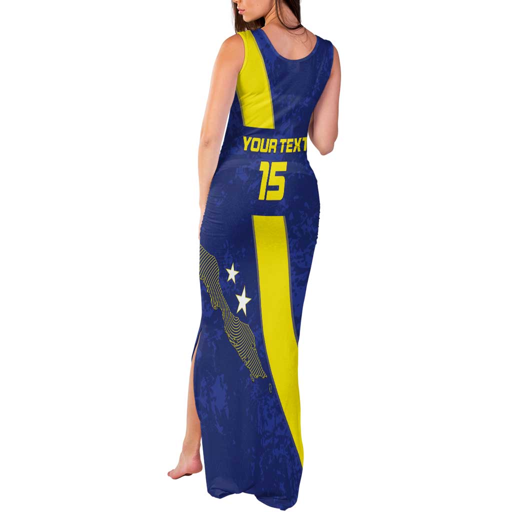 Custom Curacao Football Tank Maxi Dress Go La Familia Azul