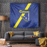 Custom Curacao Football Tapestry Go La Familia Azul