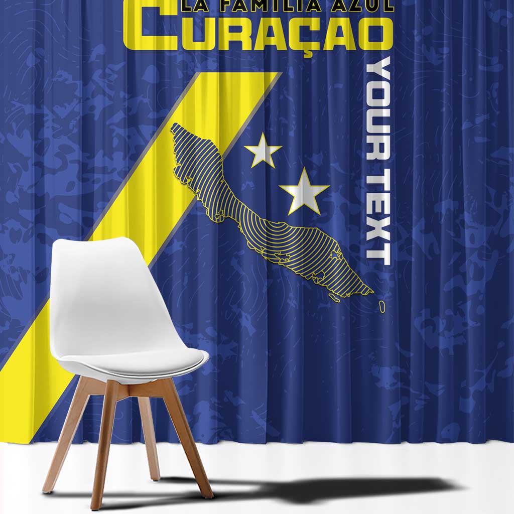 Custom Curacao Football Window Curtain Go La Familia Azul