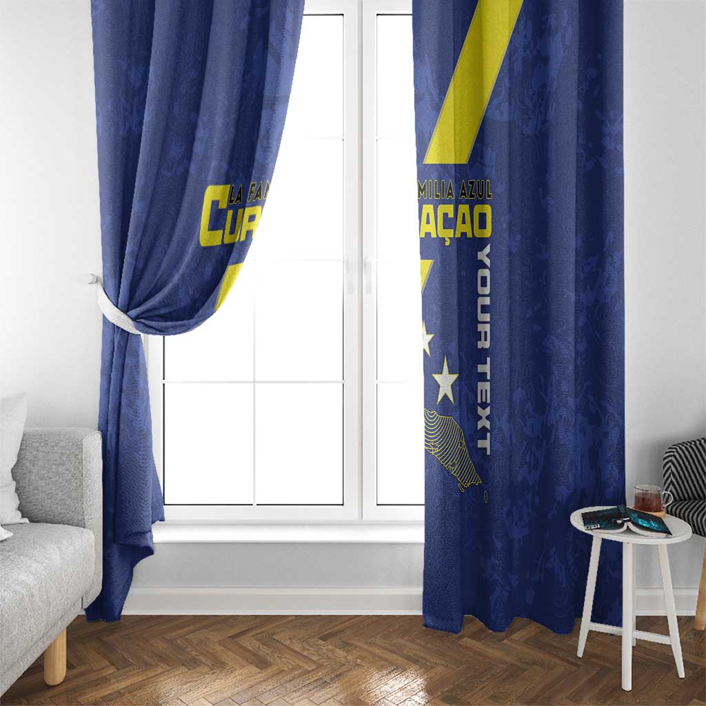 Custom Curacao Football Window Curtain Go La Familia Azul