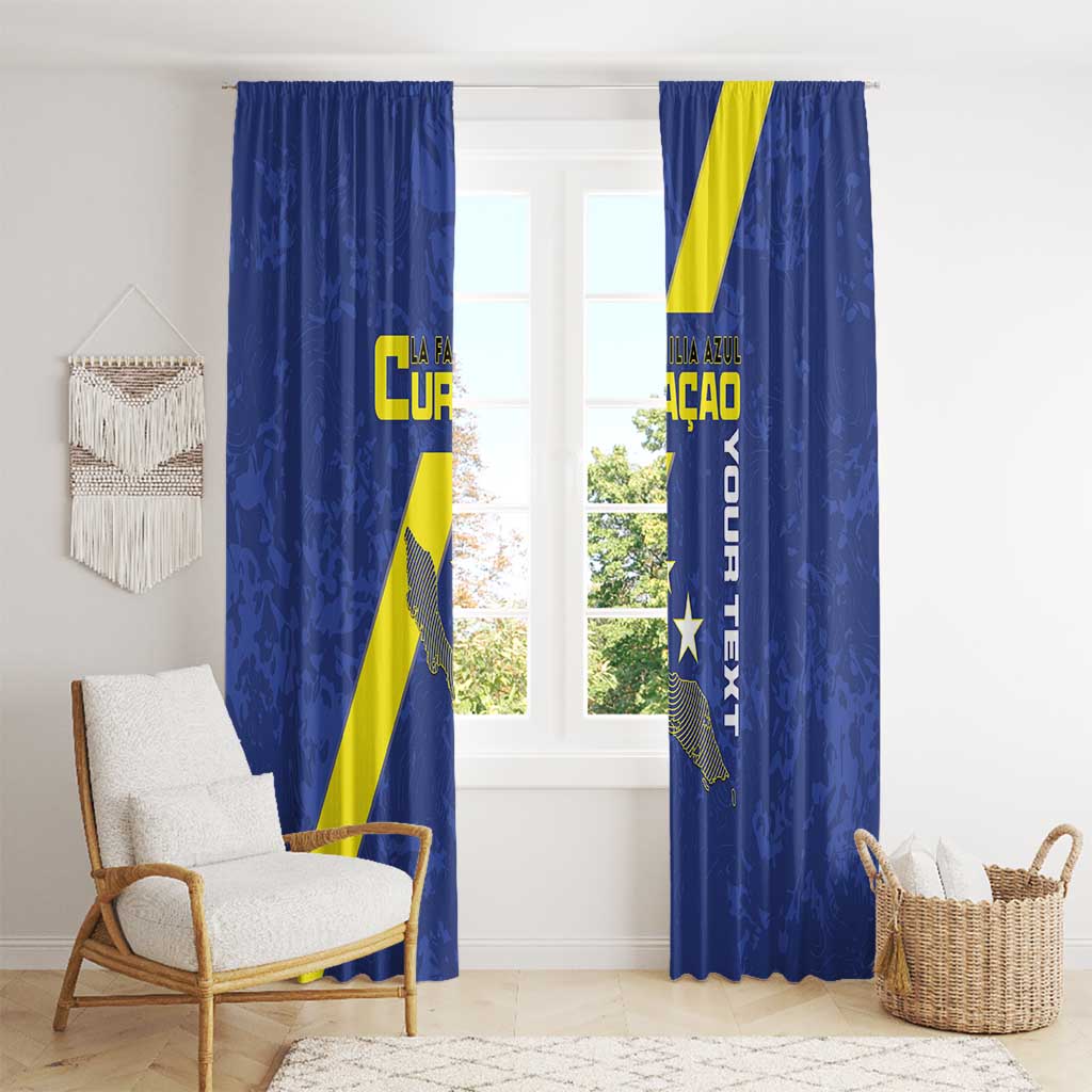 Custom Curacao Football Window Curtain Go La Familia Azul