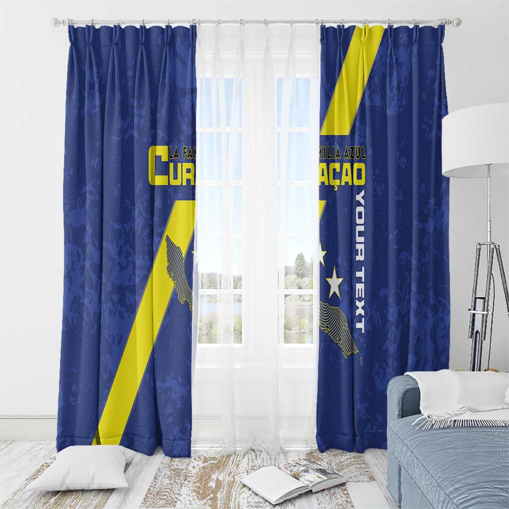 Custom Curacao Football Window Curtain Go La Familia Azul