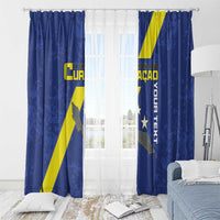 Custom Curacao Football Window Curtain Go La Familia Azul