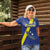 Custom Curacao Football Women Polo Shirt Go La Familia Azul