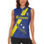 Custom Curacao Football Women Sleeveless Polo Shirt Go La Familia Azul