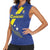 Custom Curacao Football Women Sleeveless Polo Shirt Go La Familia Azul