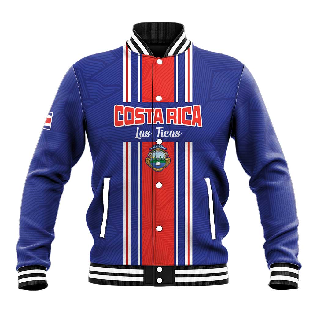 Custom Costa Rica Football Baseball Jacket Vamos Ticos!