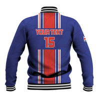 Custom Costa Rica Football Baseball Jacket Vamos Ticos!