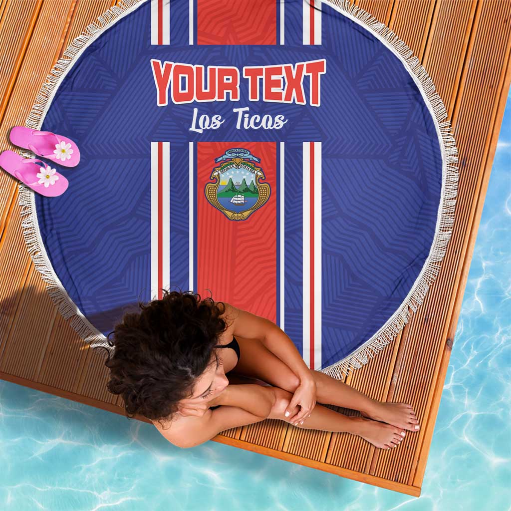 Custom Costa Rica Football Beach Blanket Vamos Ticos!