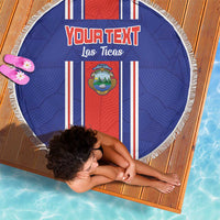 Custom Costa Rica Football Beach Blanket Vamos Ticos!