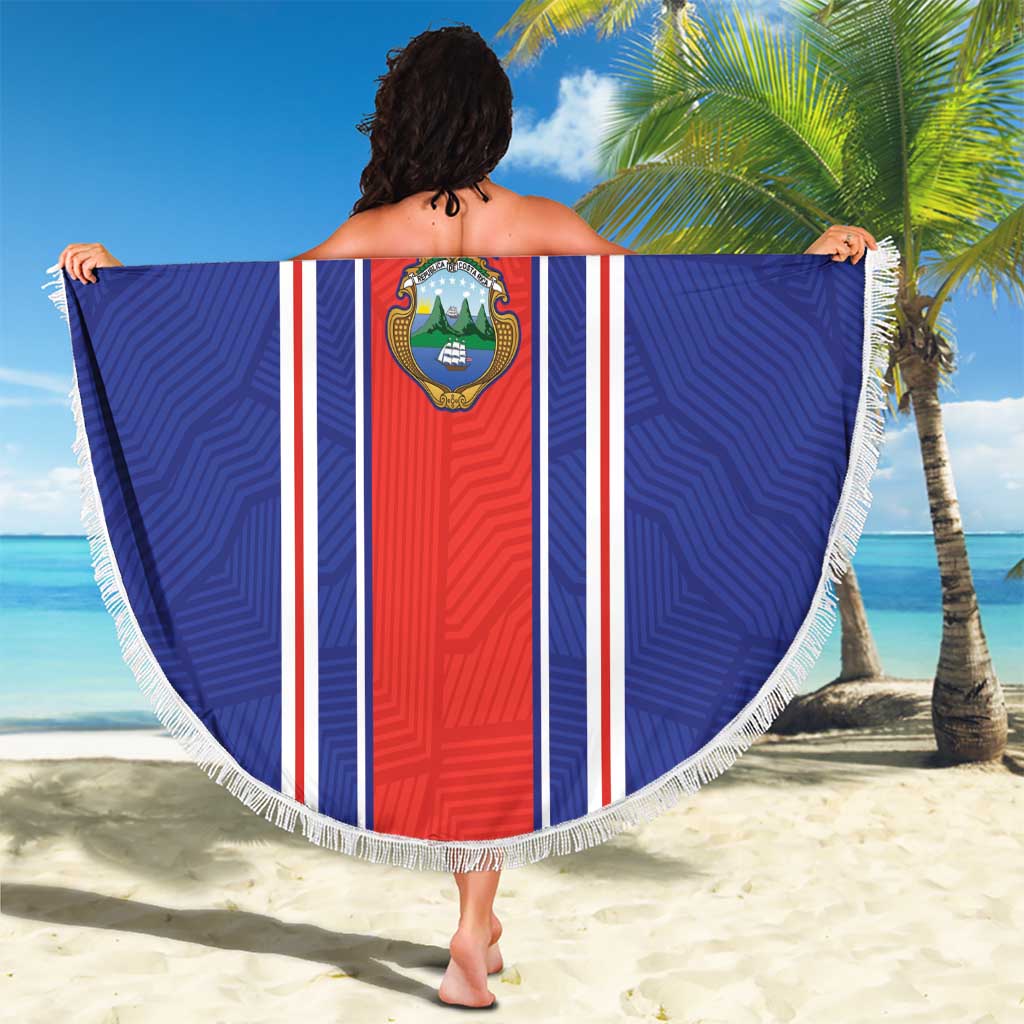 Custom Costa Rica Football Beach Blanket Vamos Ticos!