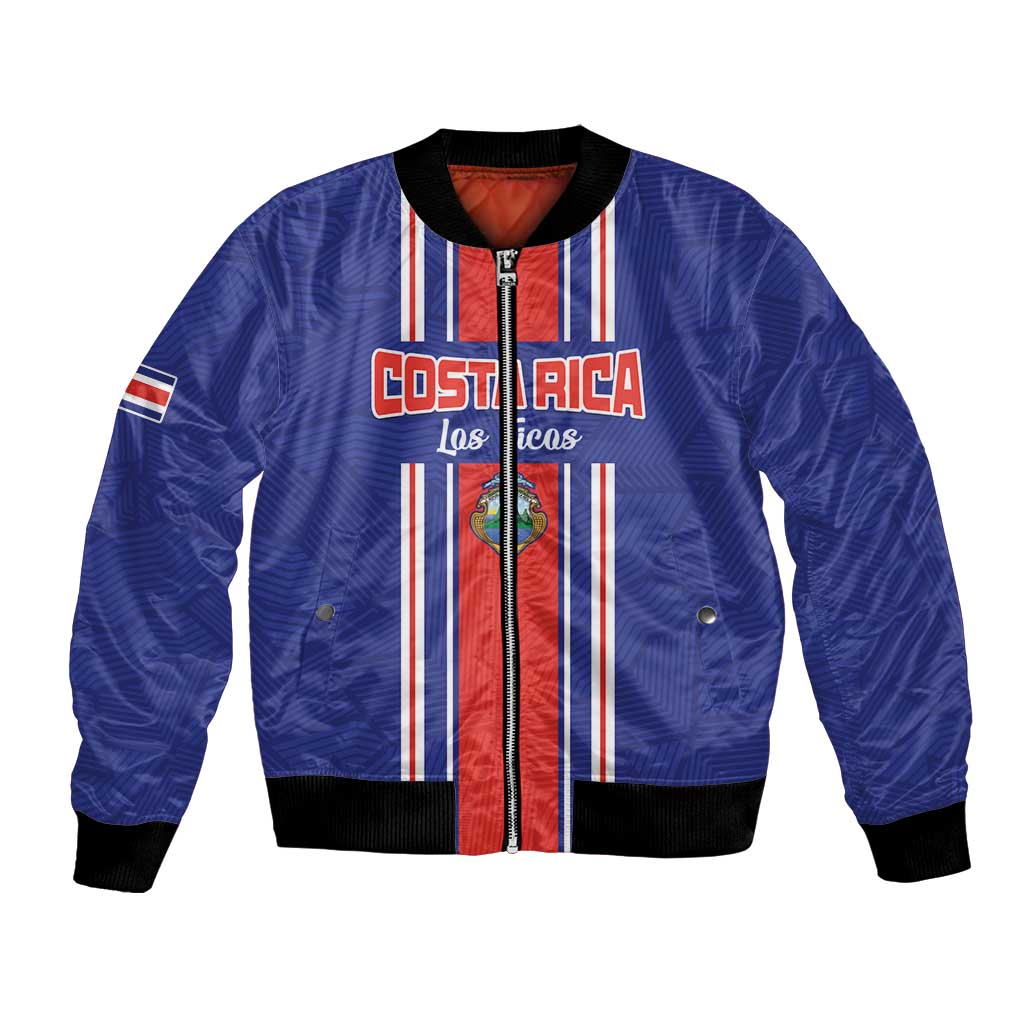 Custom Costa Rica Football Bomber Jacket Vamos Ticos!