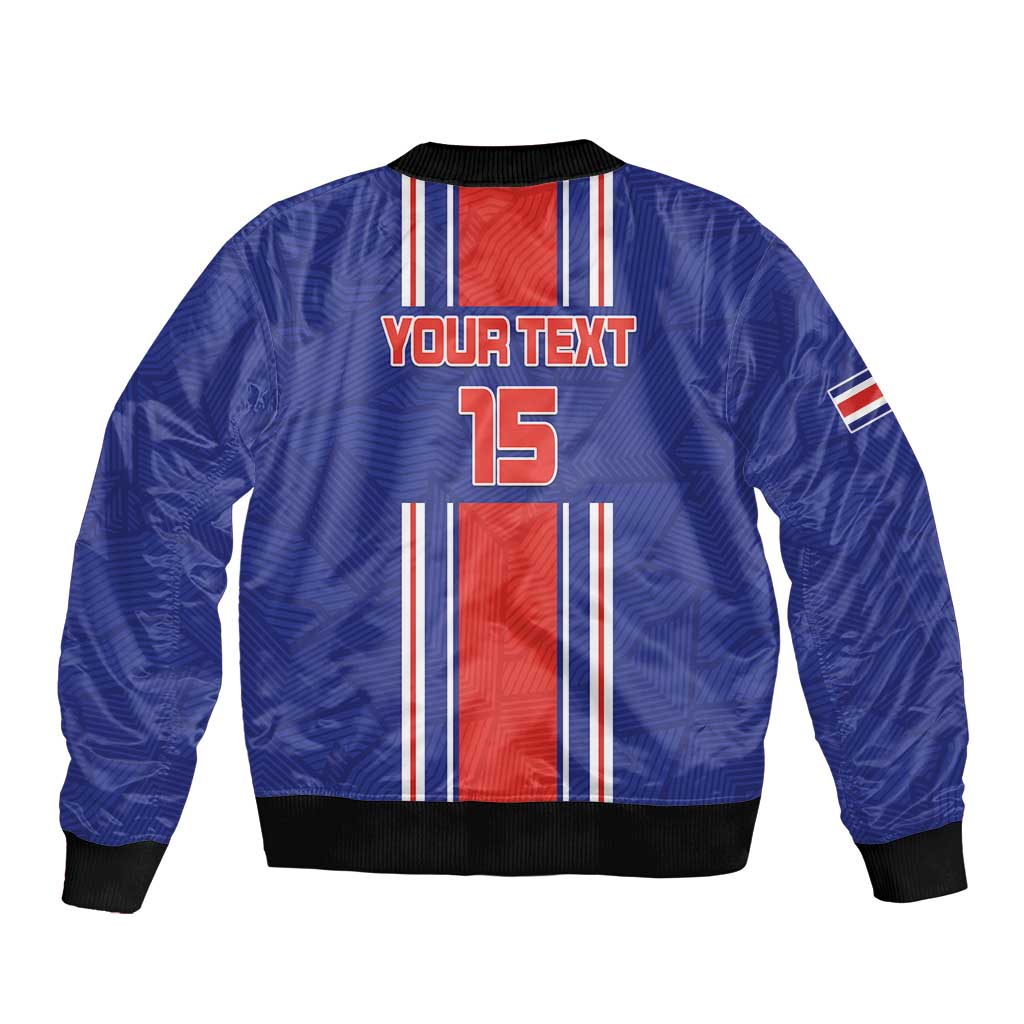 Custom Costa Rica Football Bomber Jacket Vamos Ticos!