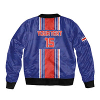 Custom Costa Rica Football Bomber Jacket Vamos Ticos!