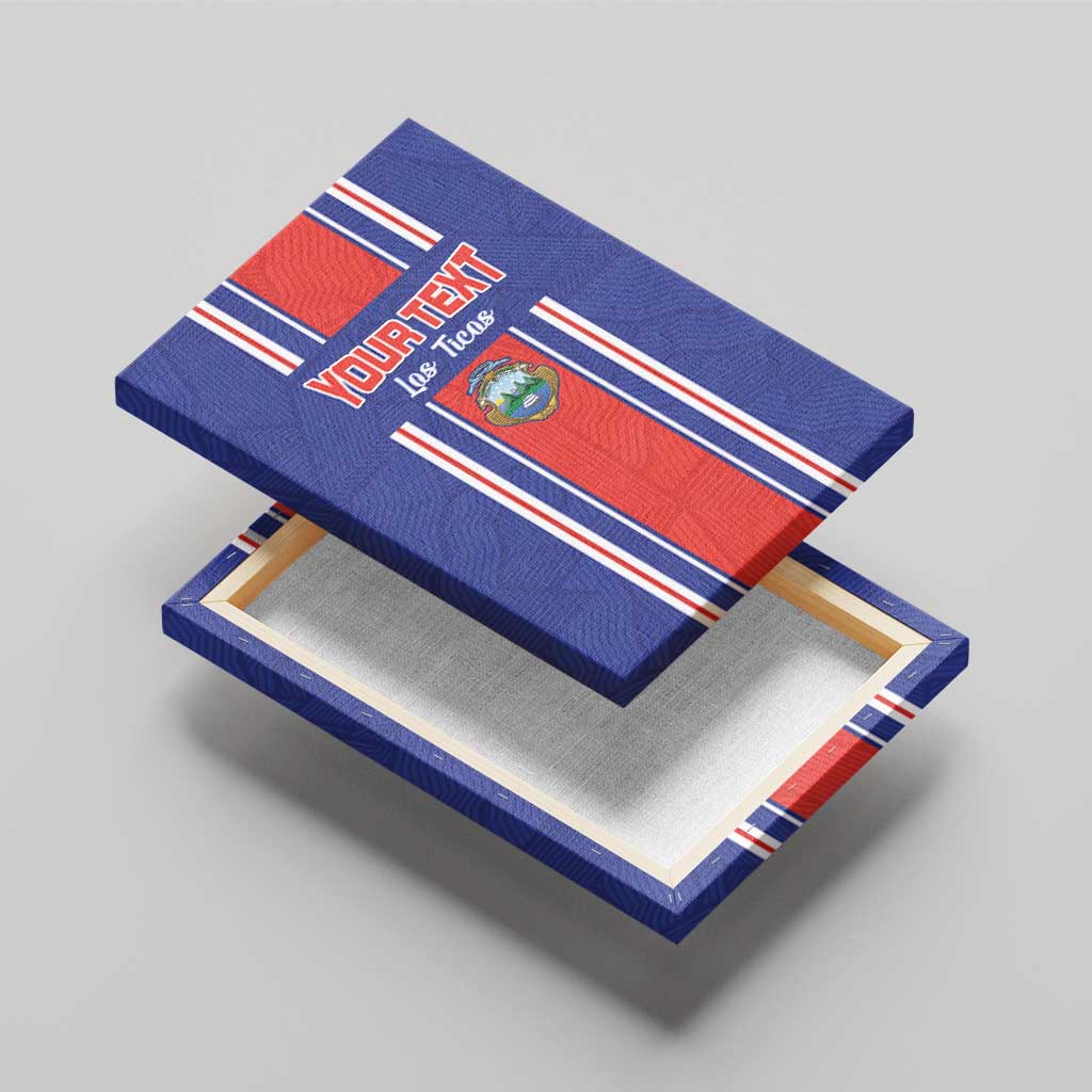 Custom Costa Rica Football Canvas Wall Art Vamos Ticos!