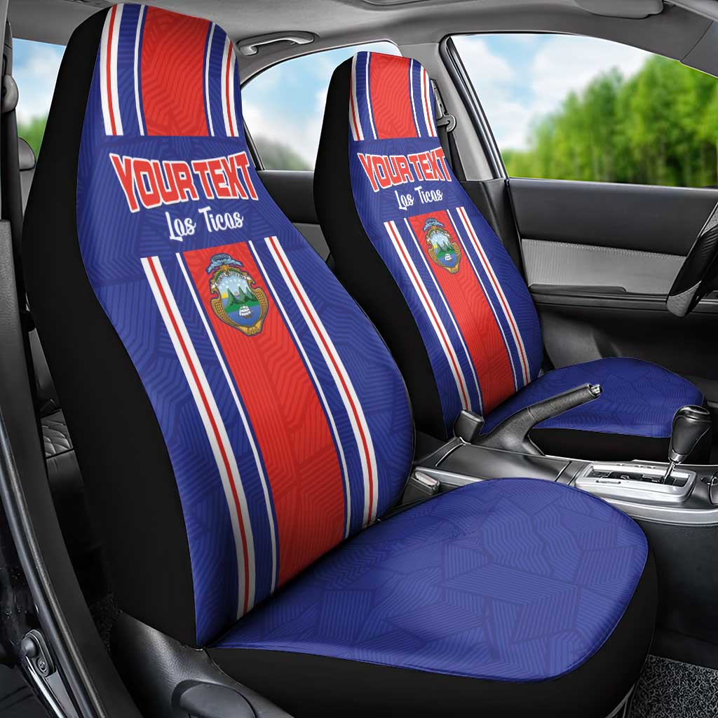 Custom Costa Rica Football Car Seat Cover Vamos Ticos!