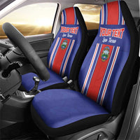 Custom Costa Rica Football Car Seat Cover Vamos Ticos!