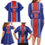 Custom Costa Rica Football Family Matching Long Sleeve Bodycon Dress and Hawaiian Shirt Vamos Ticos!