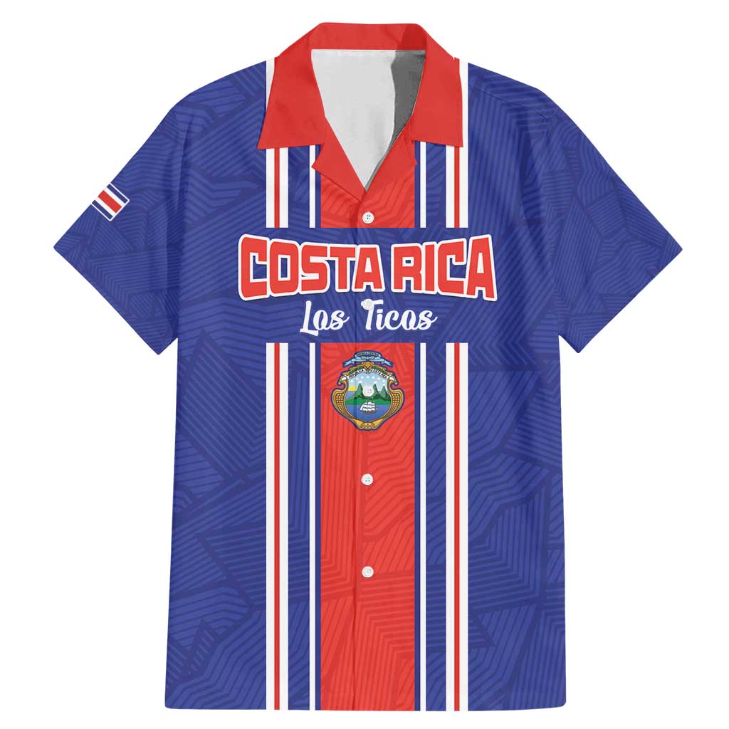 Custom Costa Rica Football Family Matching Mermaid Dress and Hawaiian Shirt Vamos Ticos!