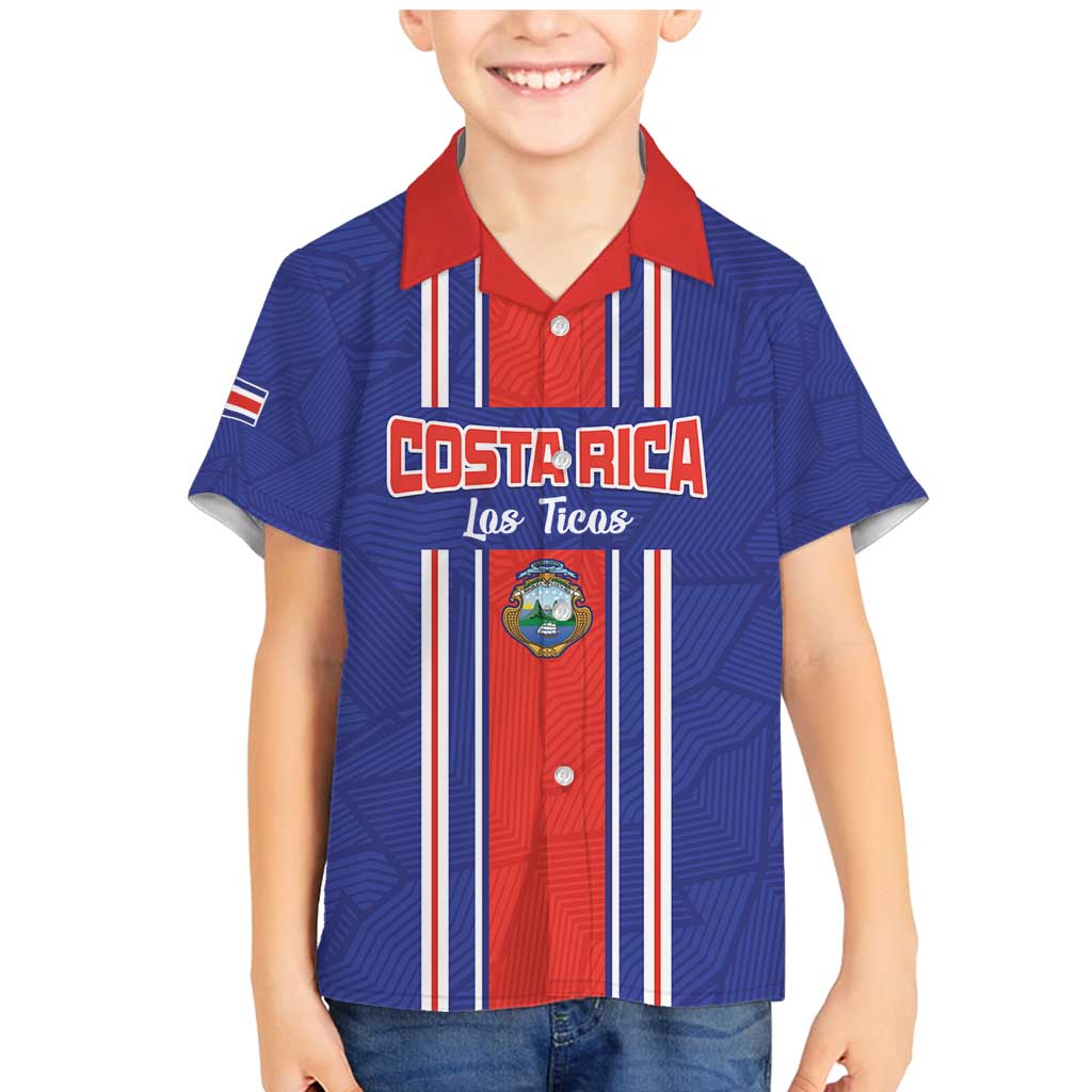 Custom Costa Rica Football Family Matching Mermaid Dress and Hawaiian Shirt Vamos Ticos!