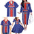 Custom Costa Rica Football Family Matching Off The Shoulder Long Sleeve Dress and Hawaiian Shirt Vamos Ticos!